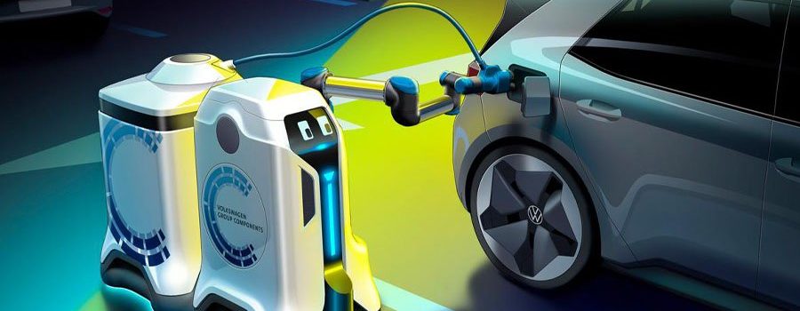 Volkswagen desarrolla un robot para cargar coches eléctricos